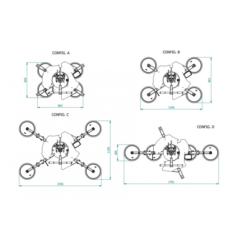 Plan palonnier modulaire VB4 PRO - PALVAC