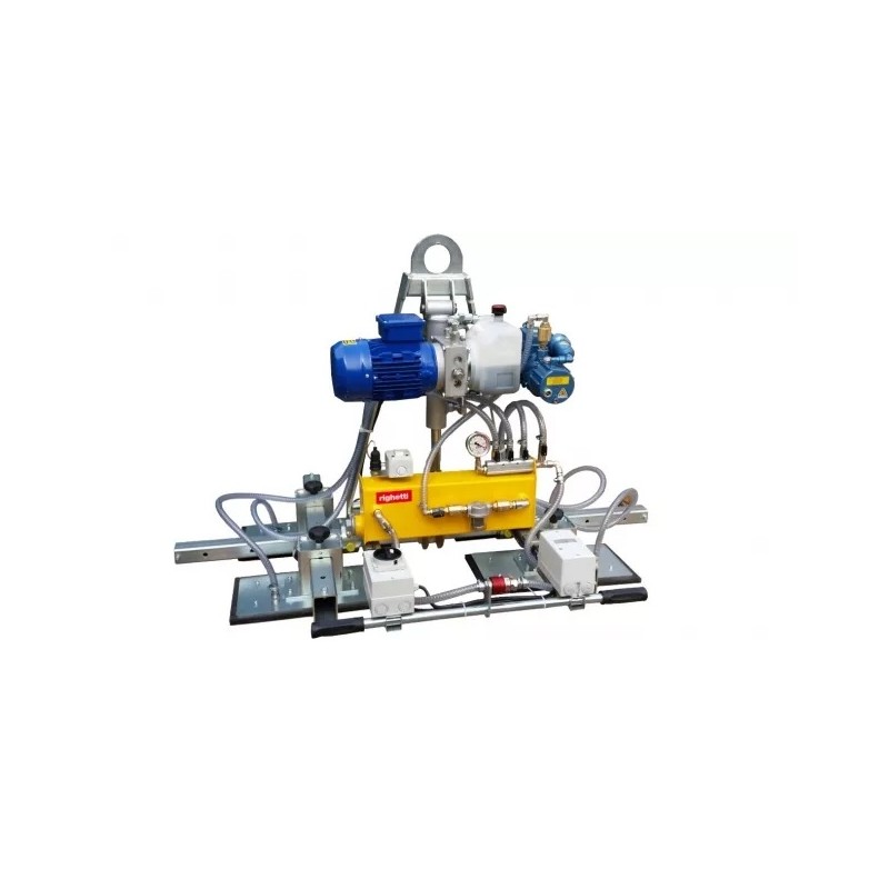 Capacité 1000 Kg / 4 ventouses réglables / Basculement pneumatique (PA4 1000) ou électro hydraulique (04EB 1000)