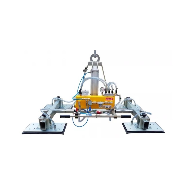 Capacité 1500 Kg / 4 ventouses réglables / Basculement pneumatique (PA4 1500) ou électro hydraulique (04EB 1500)