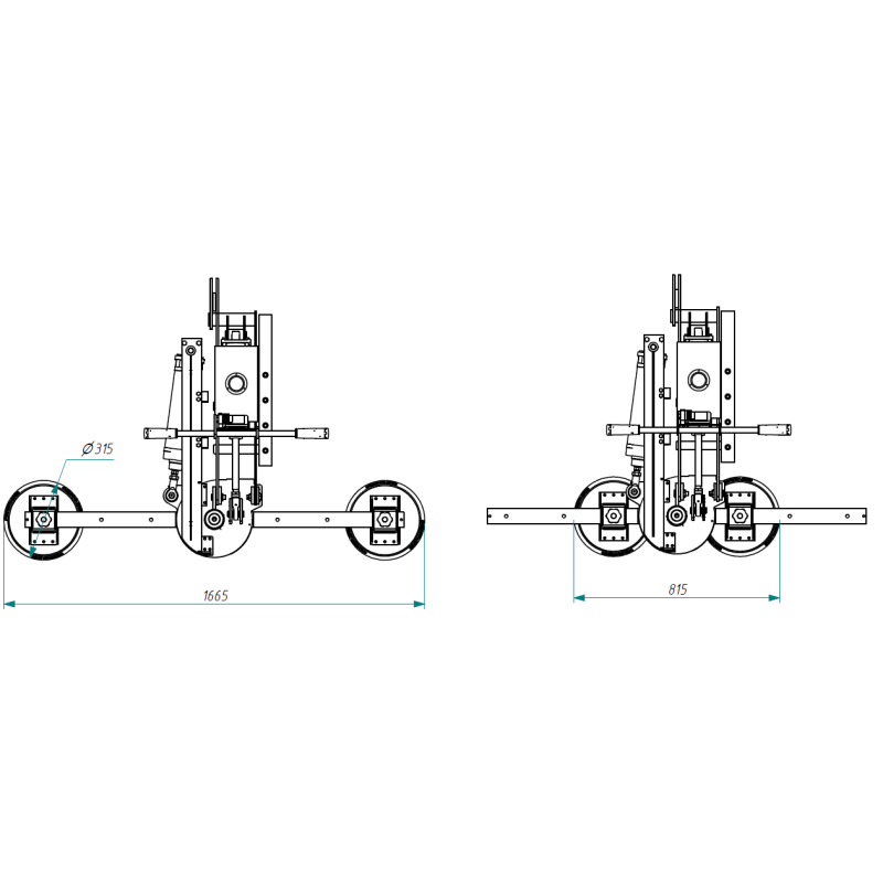 Plan palonnier pneumatique à ventouses PALVAC - VA2 RPBP - Rotation et basculement par vérin