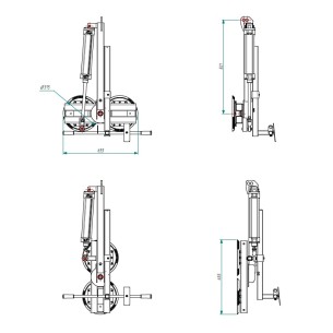 Plan Palonnier pneumatique pour vitrage 200 Kg pour atelier avec rotation pneumatique - VA2RP - PALVAC