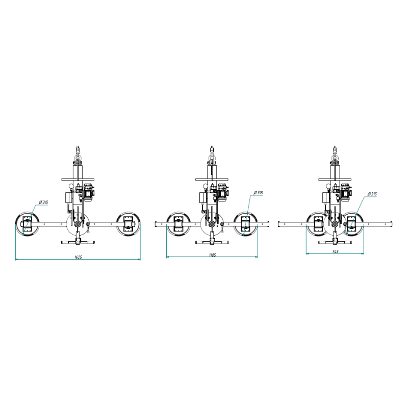 Plan palonnier verre 200 Kg