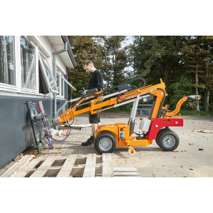 pose de vitrage sur chantier avec robot SMARTLIFT SL409 HLE RT - PALVAC