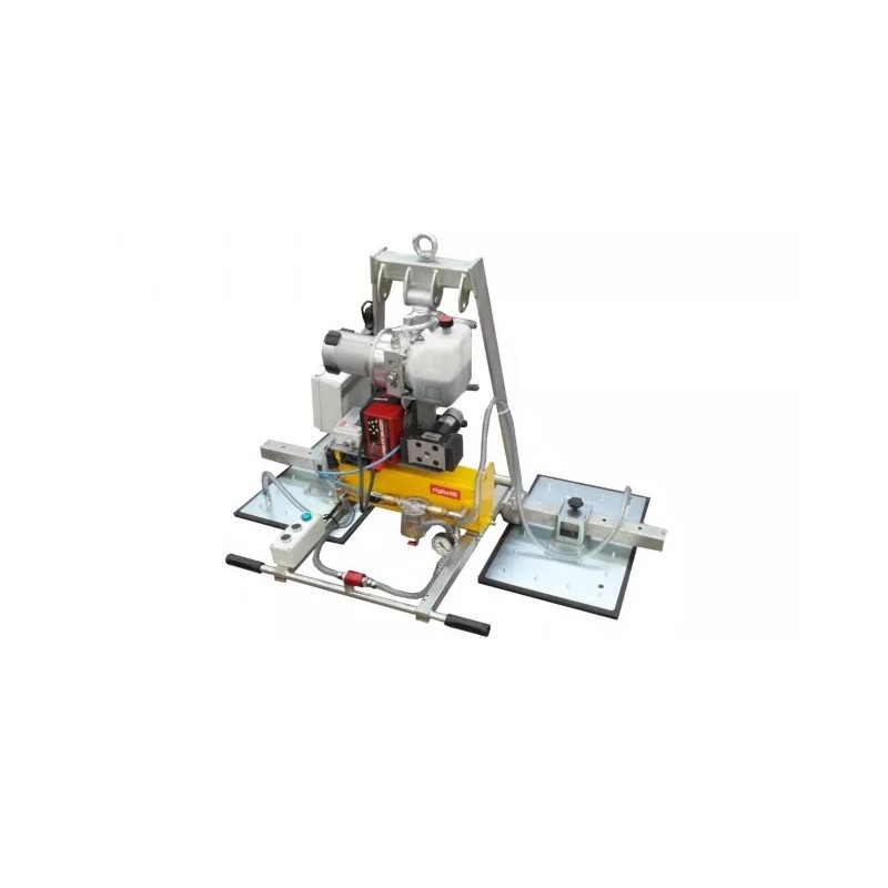 Palonnier à ventouses 500 Kg autonome avec basculement électrohydraulique pour marbre O2B