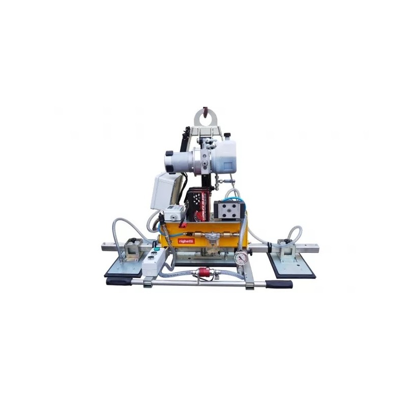 Palonnier à ventouses 1000 Kg autonome avec basculement électrohydraulique pour marbre O3B - PALVAC