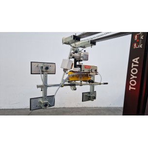 Palonnier à ventouses autonome O4B avec basculement électrohydraulique pour marbre avec passages de fourches - PALVAC