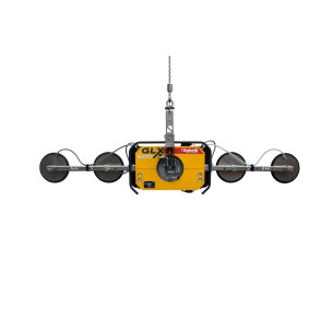 Palonnier à ventouses GLX sur batterie pour la manutention de vitrage sur chantier, capacité 600 Kg