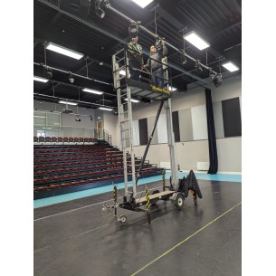 Petite nacelle tractable - Hauteur de travail 6500 mm - MONKEYTOWER - PALVAC