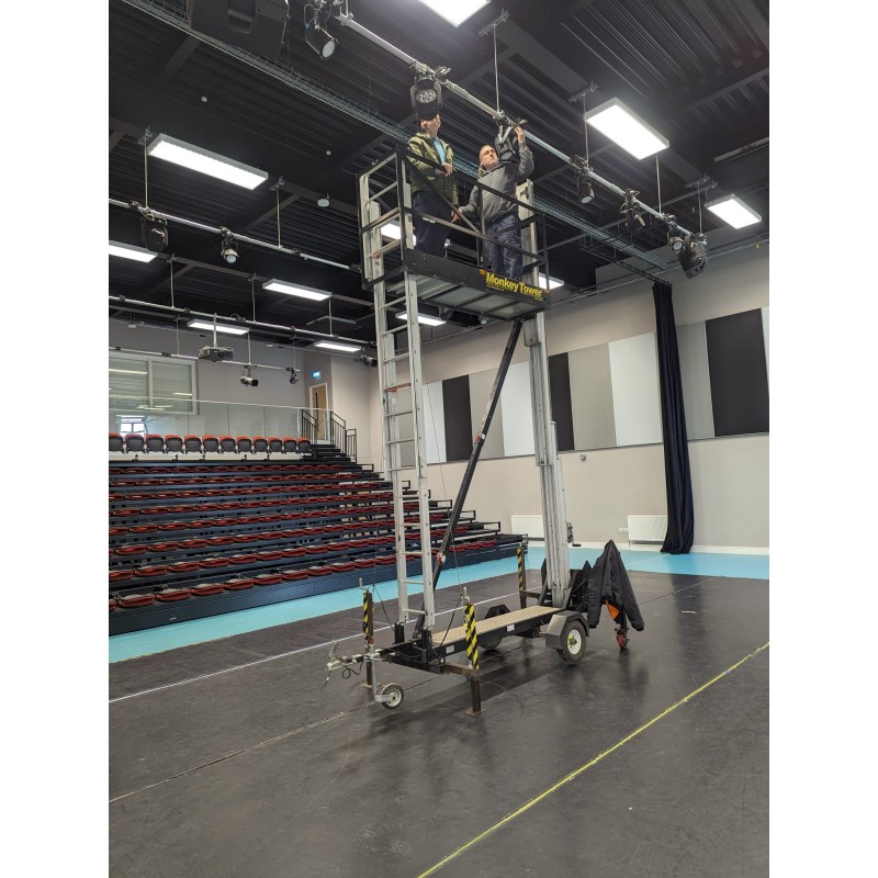 Petite nacelle tractable - Hauteur de travail 6500 mm - MONKEYTOWER - PALVAC