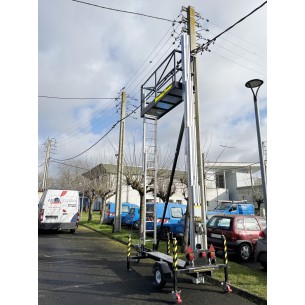 Nacelle pour ligne électrique - échafaudage tout terrain - MONKEY TOWER - PALVAC