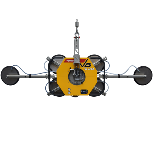 Palonnier à ventouses sur batterie pour la manutention de vitrage sur chantier, capacité 600 Kg - Série VB600 - PALVAC