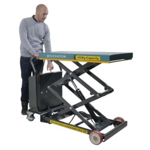 SC450-DE - Table élévatrice mobile à élévation électrique double ciseaux - 450kg - hauteur de levage 1550mm - PALVAC