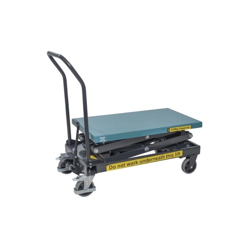 Table élévatrice mobile manuelle 125 Kg double ciseaux - SC125 DM