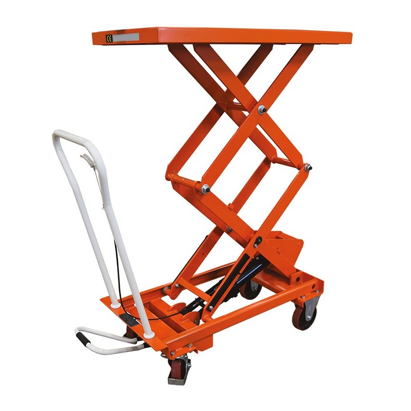 Table élévatrice mobile double ciseaux à élévation manuelle BS50 D - Capacité 500 Kg - PALVAC