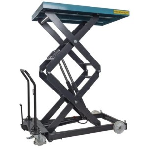 Table élévatrice mobile manuelle double ciseaux - capacité 800 kg - levée 1900 mm - PALVAC