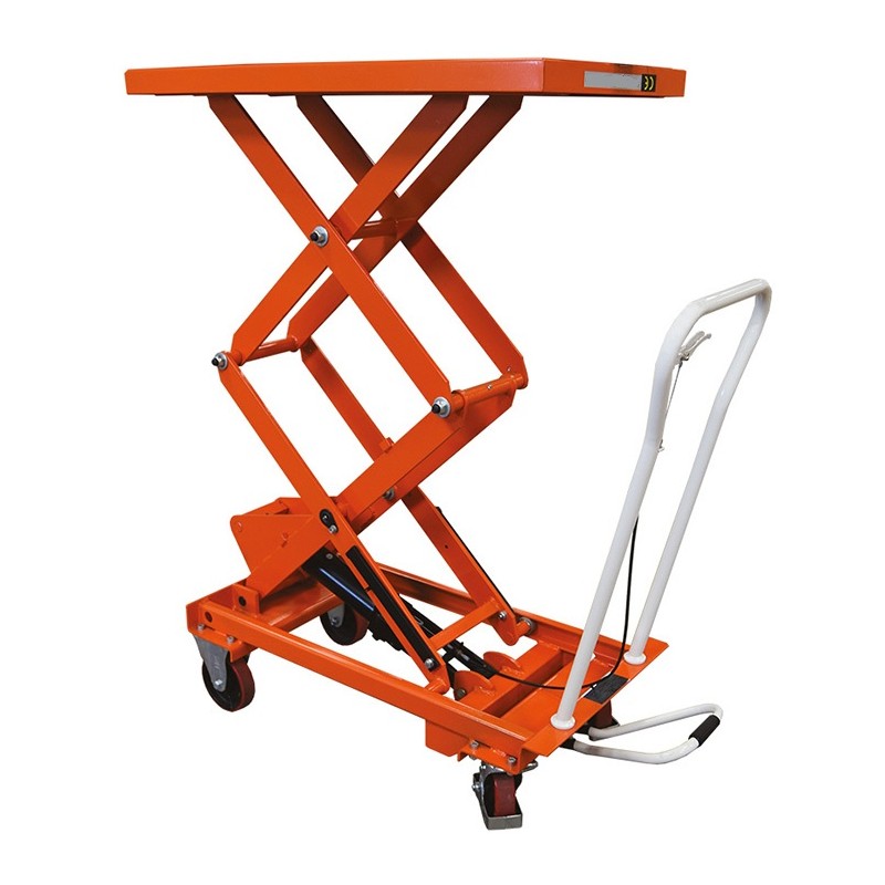 Table élévatrice mobile manuelle double ciseaux BS80 D - Capacité 800 Kg - PALVAC