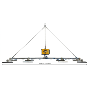 Palonnier à ventouses 500 Kg pour couverture CL2-9000X - Configuration couverture- PALVAC