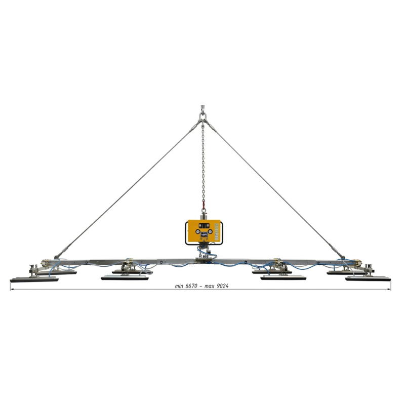 Palonnier à ventouses 500 Kg pour couverture CL2-9000X - Configuration couverture- PALVAC