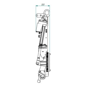 Plan de la motorisation amovible du basculement sur palonnier à ventouses VB - PALVAC
