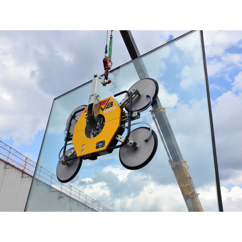 Palonnier autonome modulaire VB1200 pour la manutention de vitrage sur chantier, capacité 1200 Kg - PALVAC