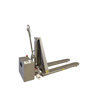 Transpalette haute levée électrique inox 316 PREMIUM - EHPT 10M 316 - PALVAC - Position basse