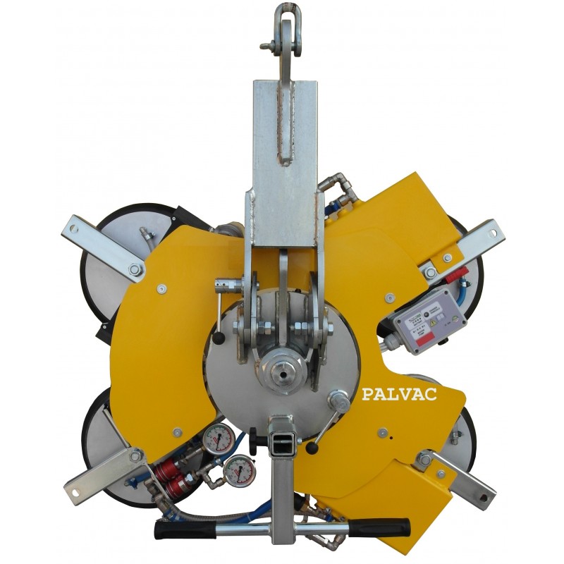 VB4 T Palonnier à ventouses pour vitrage - 400 Kg Capacité 400 Kg / 4 ventouses Ø 300 mm / Conçu pour la manutention de vitrage sur chantier / Conforme EN 13155
