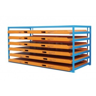 Rack à tôles horizontal à 6 tiroirs pour un stockage compact